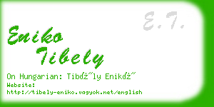 eniko tibely business card